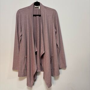 Women's Blush Pink Open Front Cardigan